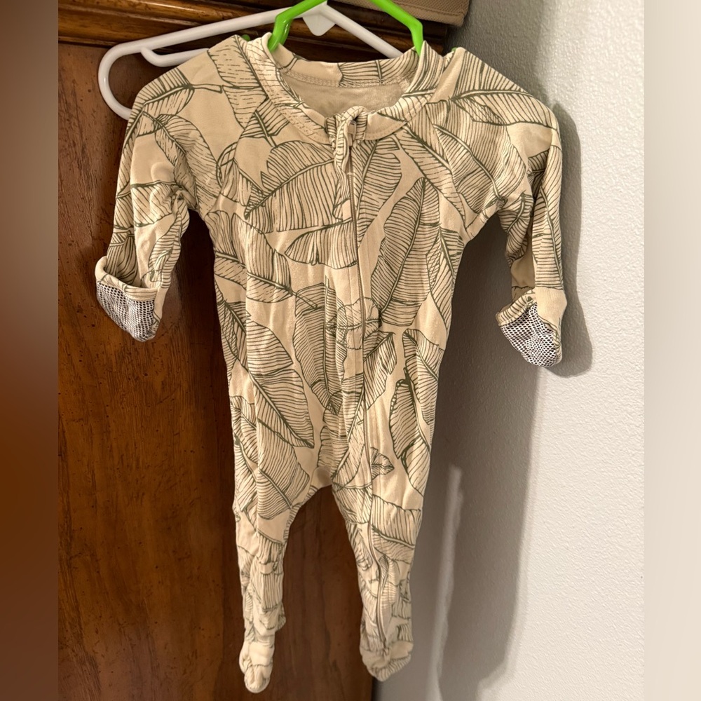 Leaf Print Baby Onesie